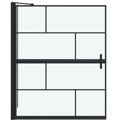 Bad Douche Scherm Zwart en transparant 100 x 67 x 129.5 cm