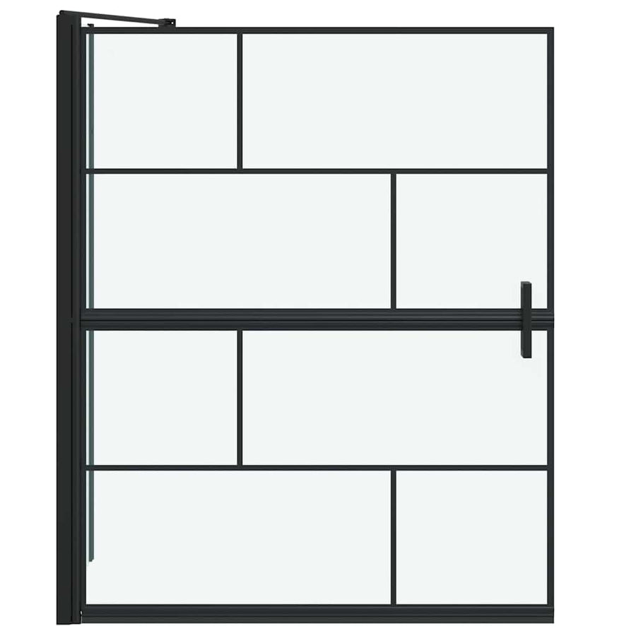 Bad Douche Scherm Zwart en transparant 100 x 67 x 129.5 cm