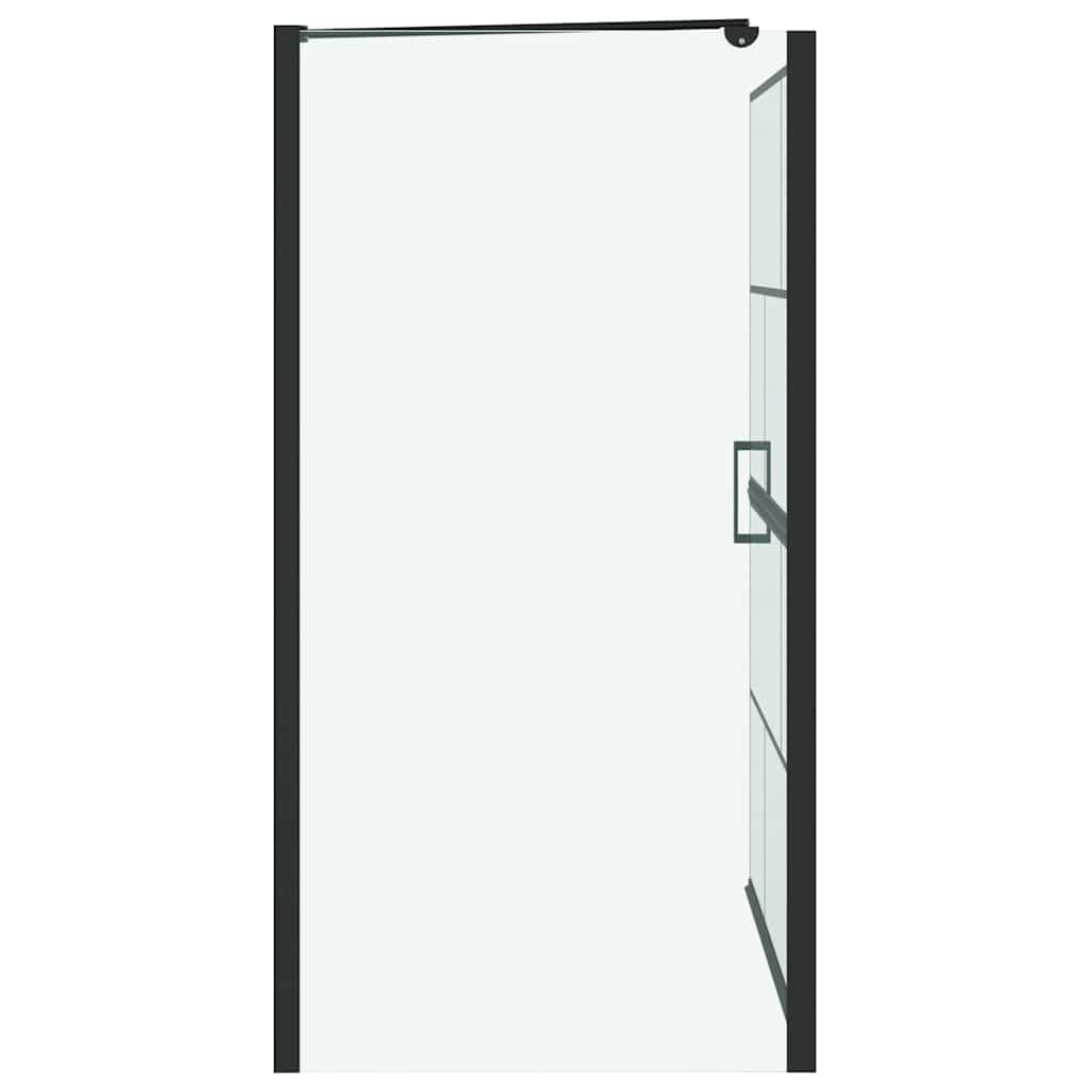 Bad Douche Scherm Zwart en transparant 100 x 67 x 129.5 cm