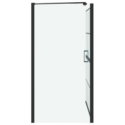 Bad Douche Scherm Zwart en transparant 100 x 67 x 129.5 cm