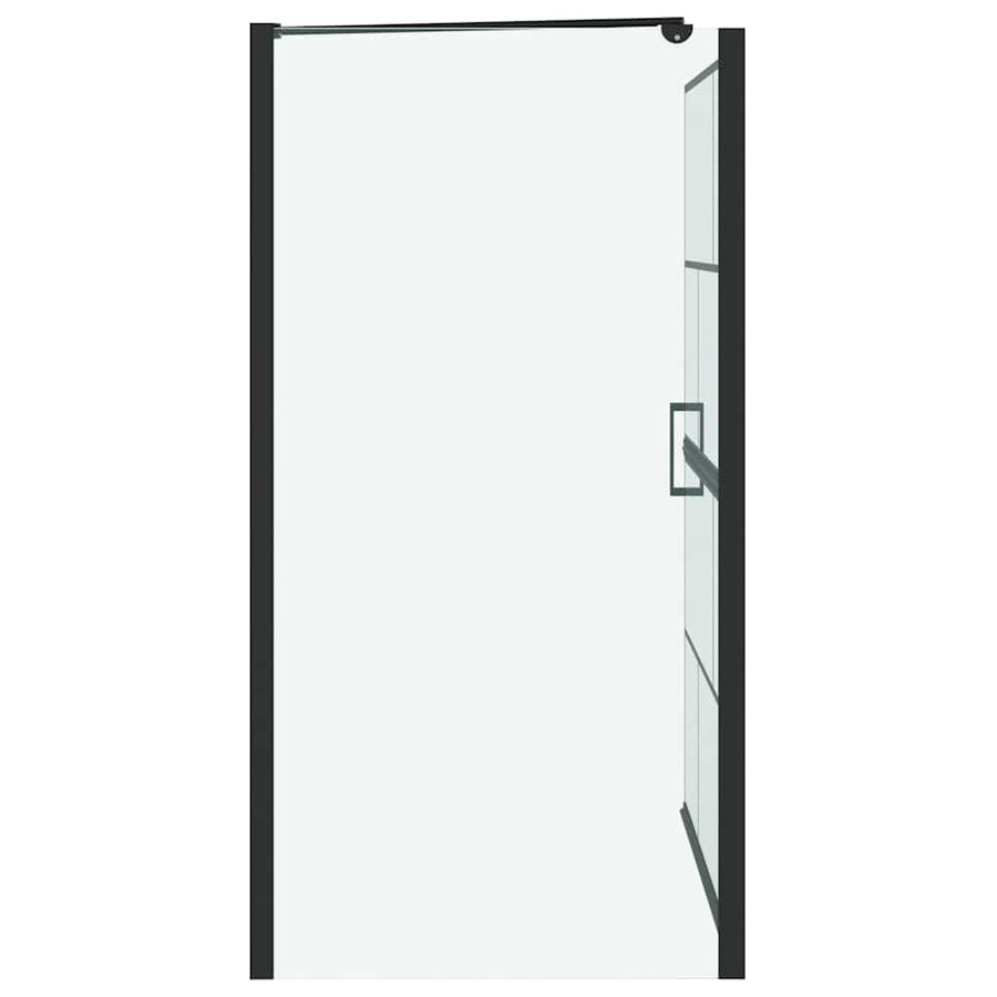 Bad Douche Scherm Zwart en transparant 100 x 67 x 129.5 cm