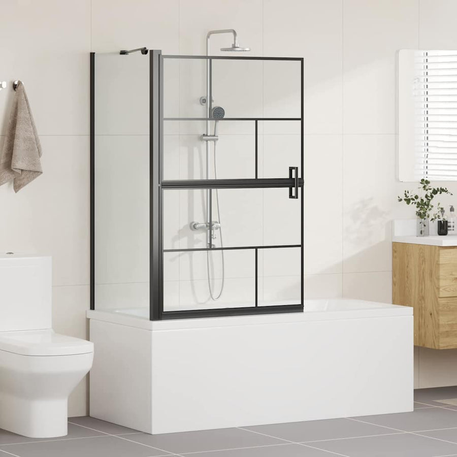 Bad Douche Scherm Zwart en transparant 80 x 67 x 129.5 cm