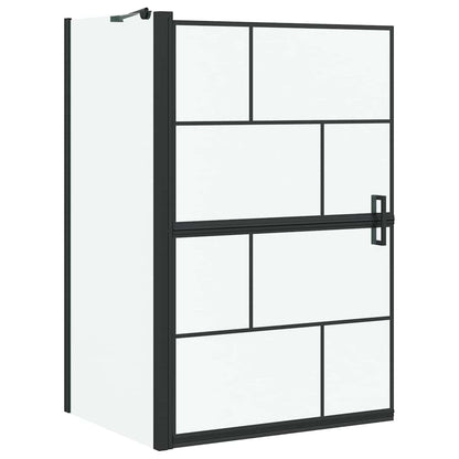 Bad Douche Scherm Zwart en transparant 80 x 67 x 129.5 cm