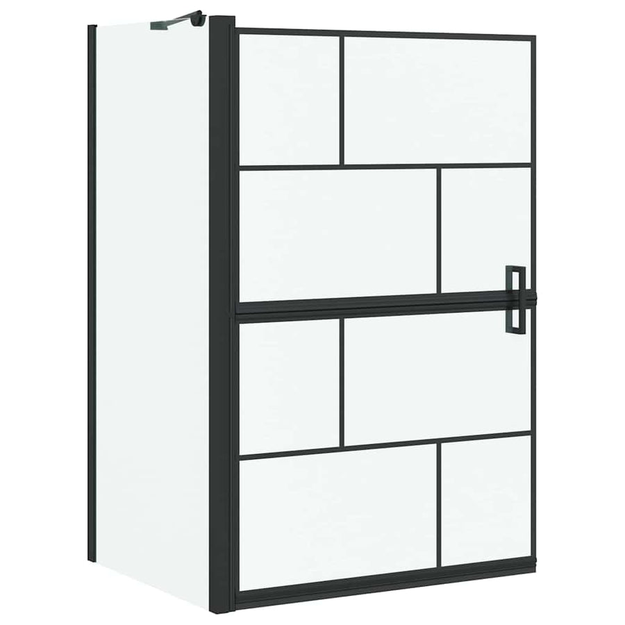 Bad Douche Scherm Zwart en transparant 80 x 67 x 129.5 cm