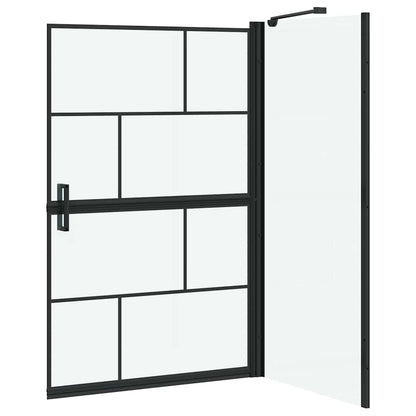 Bad Douche Scherm Zwart en transparant 80 x 67 x 129.5 cm