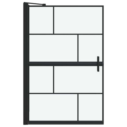 Bad Douche Scherm Zwart en transparant 80 x 67 x 129.5 cm