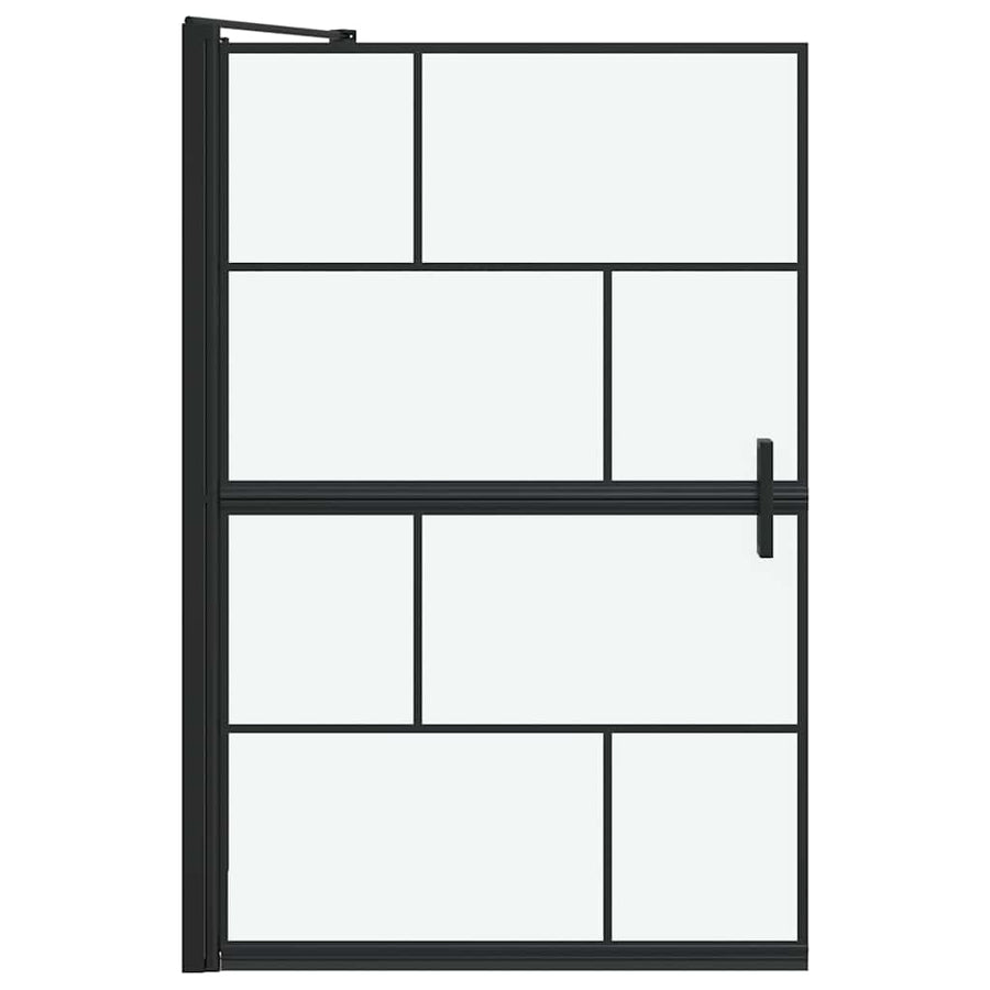 Bad Douche Scherm Zwart en transparant 80 x 67 x 129.5 cm