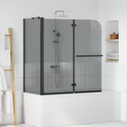 Douchecabine bi-vouw 120x67x129 cm donker transparant