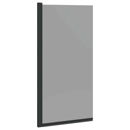 Bad Douchescreen Zwart 68 x 130 cm Gehard glas