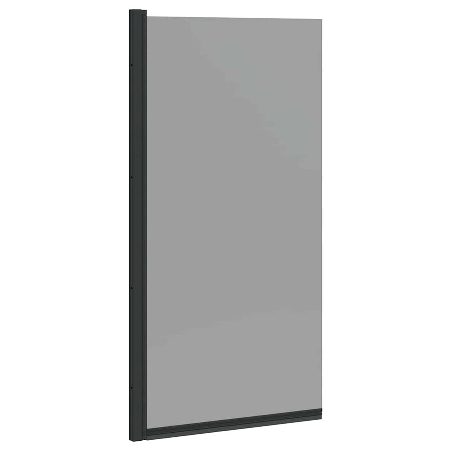 Bad Douchescreen Zwart 68 x 130 cm Gehard glas