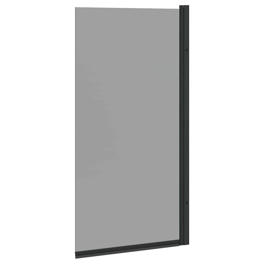 Bad Douchescreen Zwart 68 x 130 cm Gehard glas