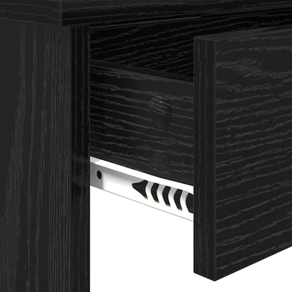 Plafondtafel met lade Zwart Eiken 96 x 39 x 142 cm Bewerkt hout