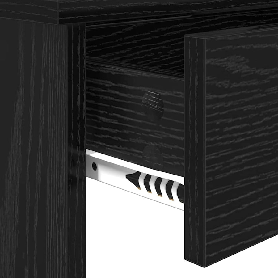 Plafondtafel met lade Zwart Eiken 96 x 39 x 142 cm Bewerkt hout