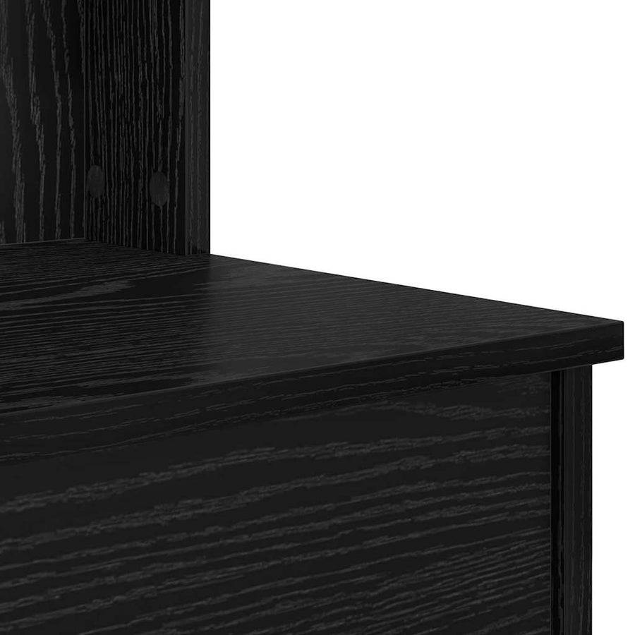 Plafondtafel met lade Zwart Eiken 96 x 39 x 142 cm Bewerkt hout