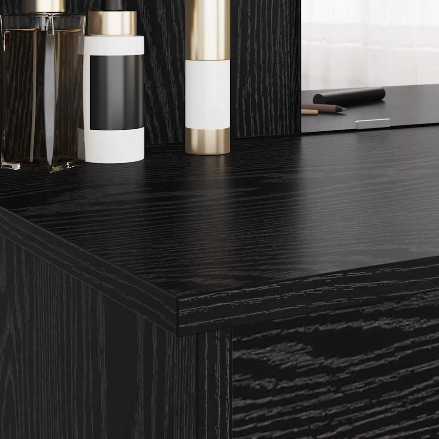 Plafondtafel met lade Zwart Eiken 96 x 39 x 142 cm Bewerkt hout