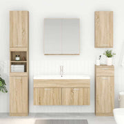 Wastafelkast 100x38.5x46 cm bewerkt hout Sonoma eiken