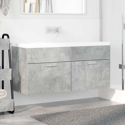 Wastafelkast Beton Grijs 38,5 x 100 x 46 cm Bewerkt hout
