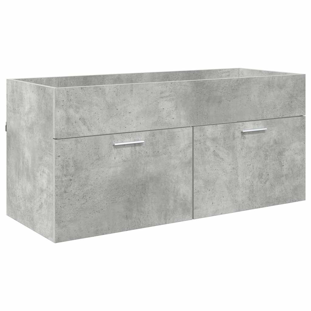 Wastafelkast Beton Grijs 38,5 x 100 x 46 cm Bewerkt hout