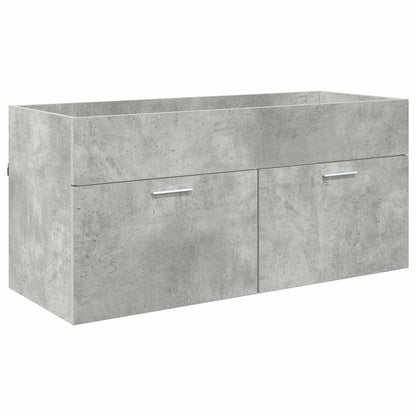 Wastafelkast Beton Grijs 38,5 x 100 x 46 cm Bewerkt hout