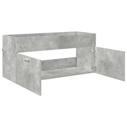 Wastafelkast Beton Grijs 38,5 x 100 x 46 cm Bewerkt hout