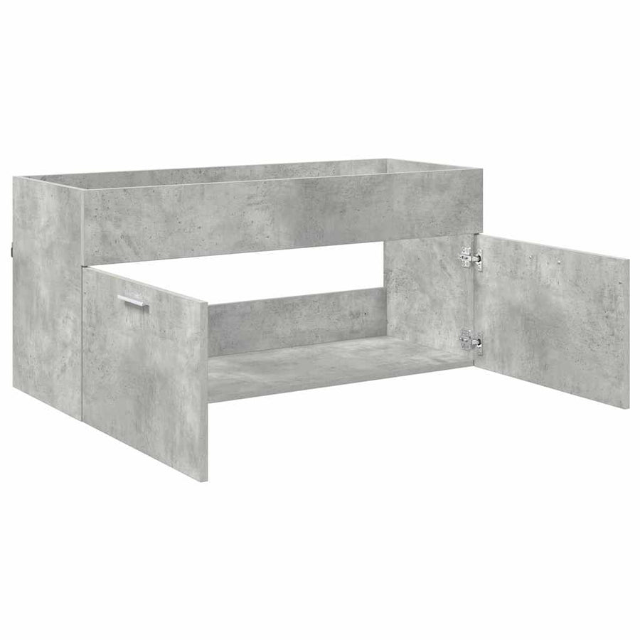 Wastafelkast Beton Grijs 38,5 x 100 x 46 cm Bewerkt hout