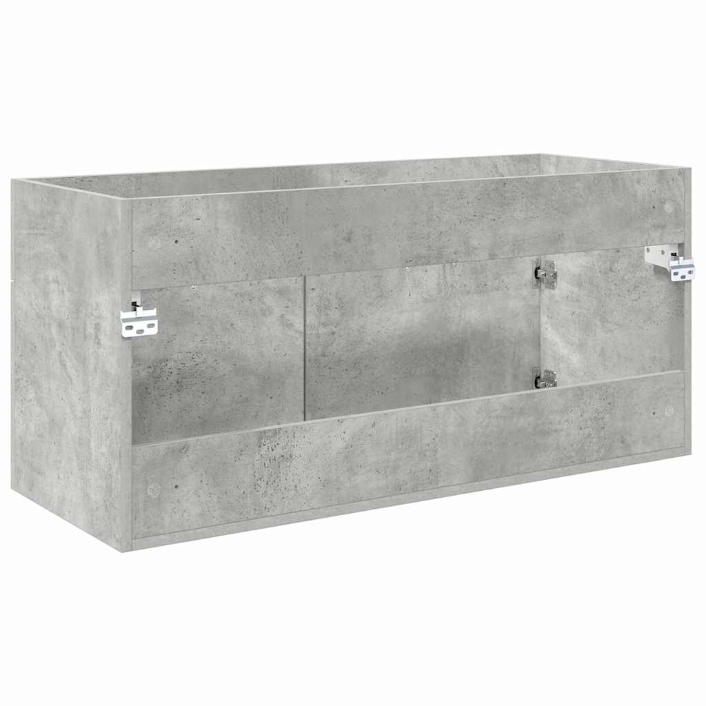 Wastafelkast Beton Grijs 38,5 x 100 x 46 cm Bewerkt hout
