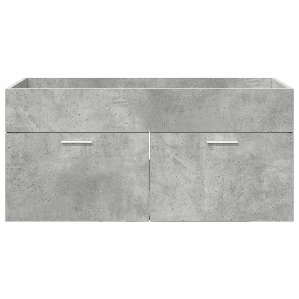 Wastafelkast Beton Grijs 38,5 x 100 x 46 cm Bewerkt hout