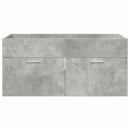 Wastafelkast Beton Grijs 38,5 x 100 x 46 cm Bewerkt hout