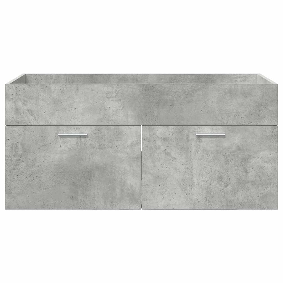 Wastafelkast Beton Grijs 38,5 x 100 x 46 cm Bewerkt hout