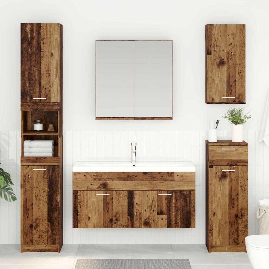 Wastafelkast Oud Hout 38,5 x 100 x 46 cm Bewerkt hout