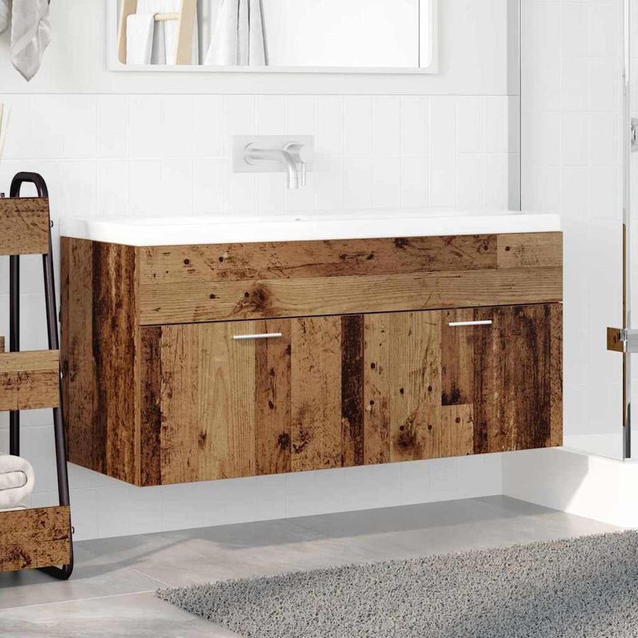Wastafelkast Oud Hout 38,5 x 100 x 46 cm Bewerkt hout