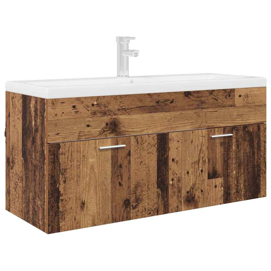 Wastafelkast Oud Hout 38,5 x 100 x 46 cm Bewerkt hout
