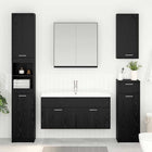 Basin cabinet with storage with door Black Oak Engineered wood