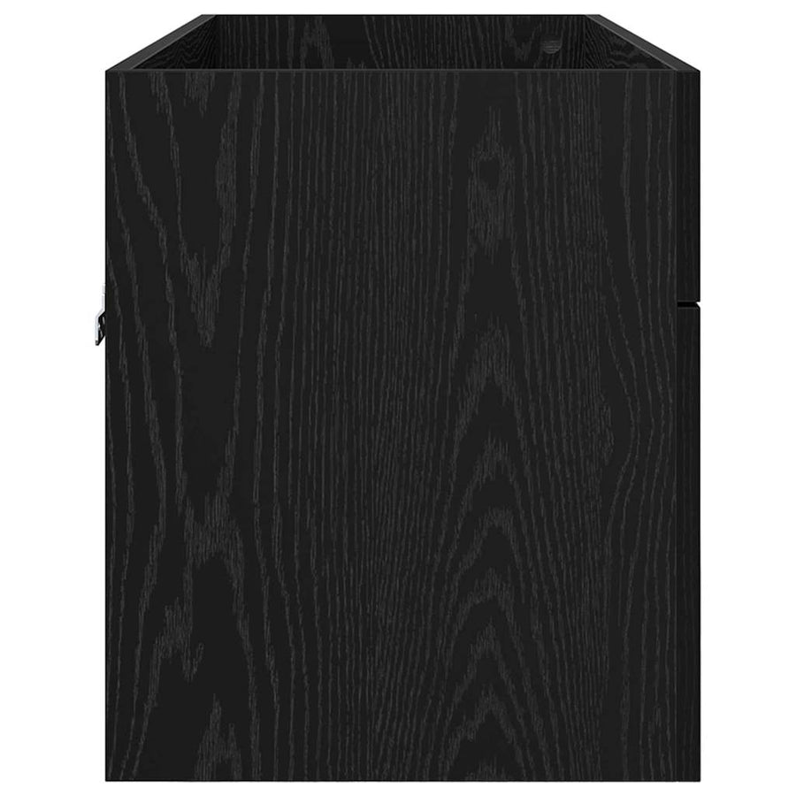 Wastafelkast Zwart Eiken 38,5 x 100 x 46 cm Bewerkt hout