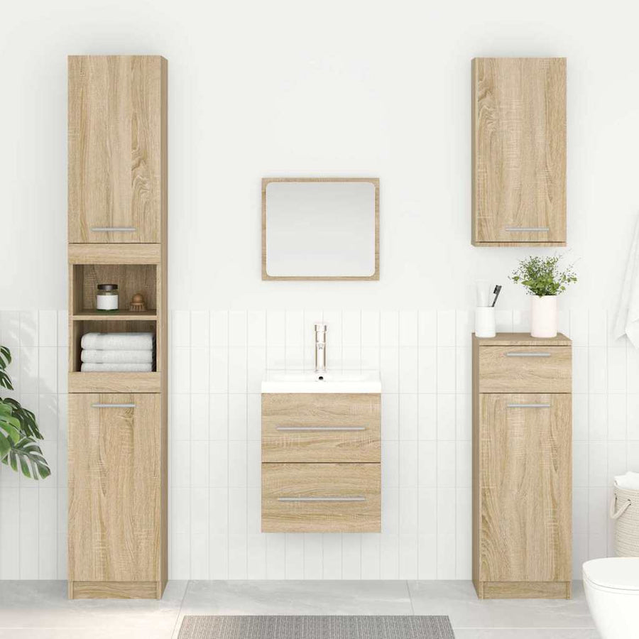 Wastafelkast Sonoma Eiken 38,5 x 41 x 48 cm Bewerkt hout