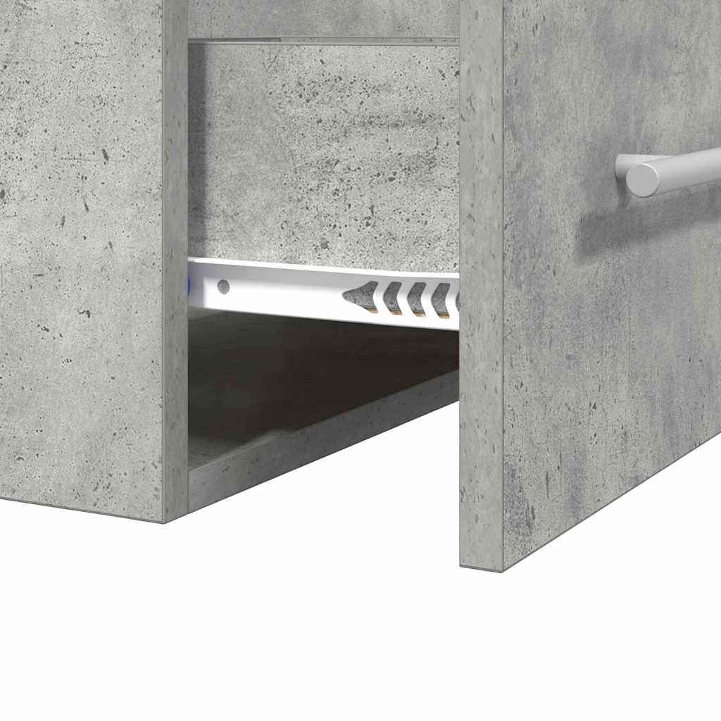 Wastafelkast Beton Grijs 38,5 x 41 x 48 cm Bewerkt hout