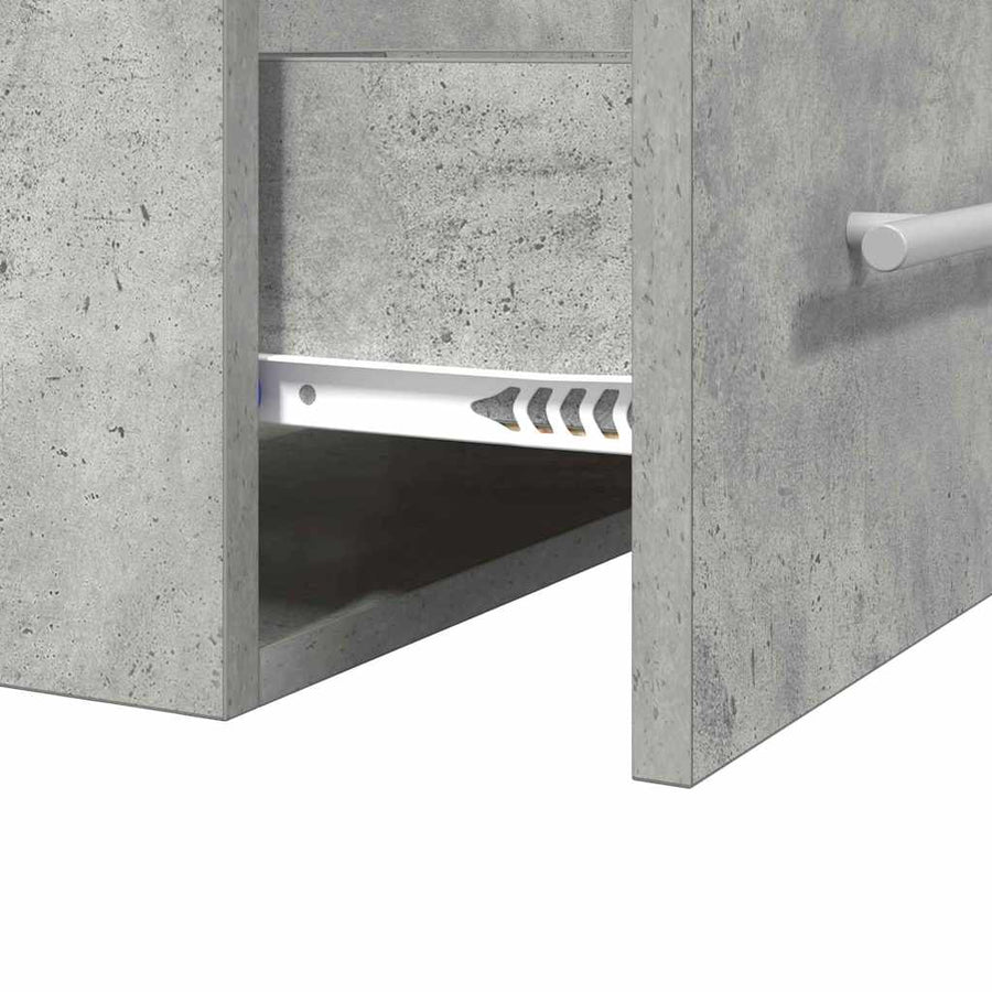 Wastafelkast Beton Grijs 38,5 x 41 x 48 cm Bewerkt hout