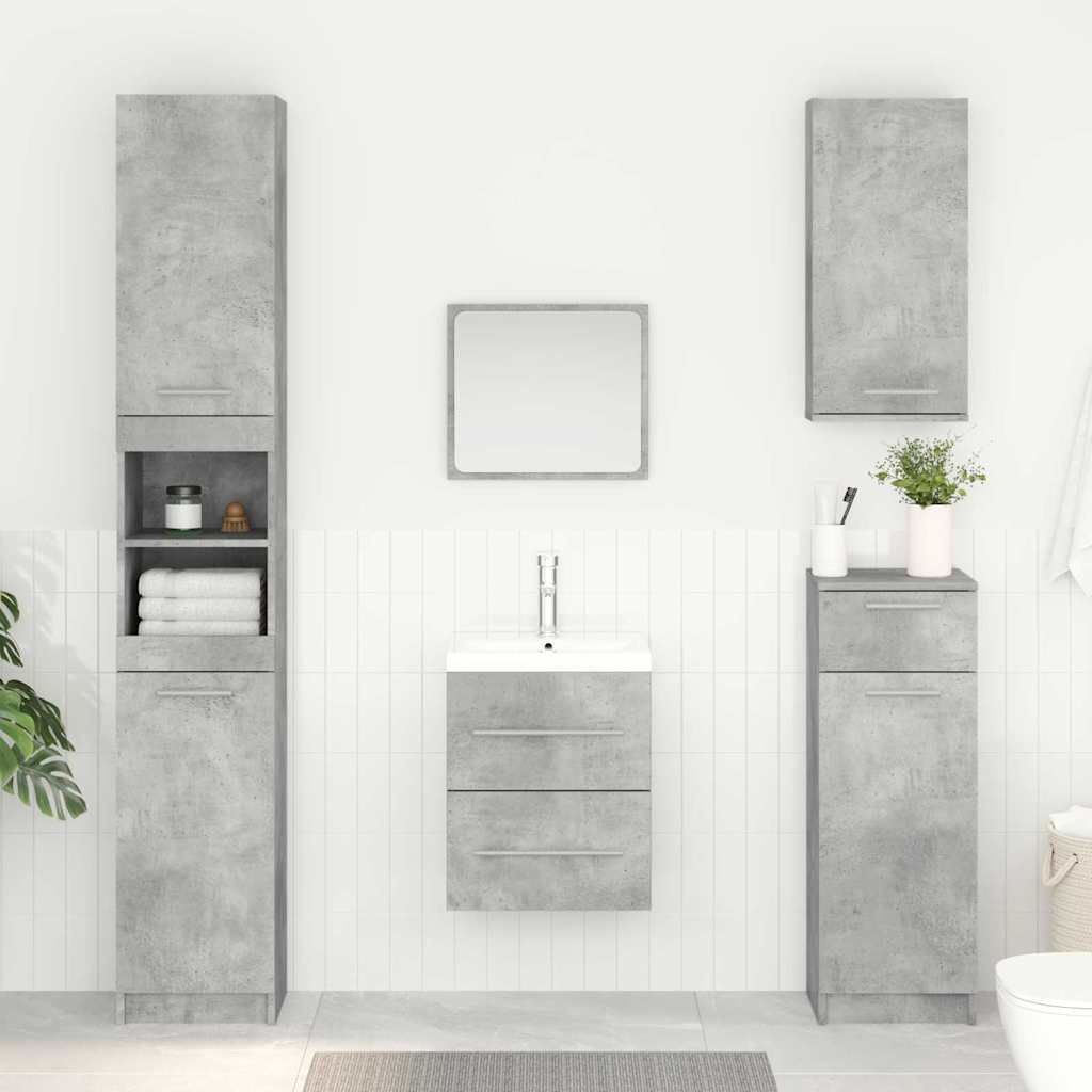 Wastafelkast Beton Grijs 38,5 x 41 x 48 cm Bewerkt hout