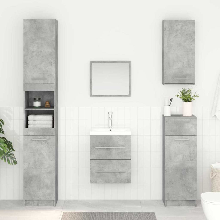 Wastafelkast Beton Grijs 38,5 x 41 x 48 cm Bewerkt hout