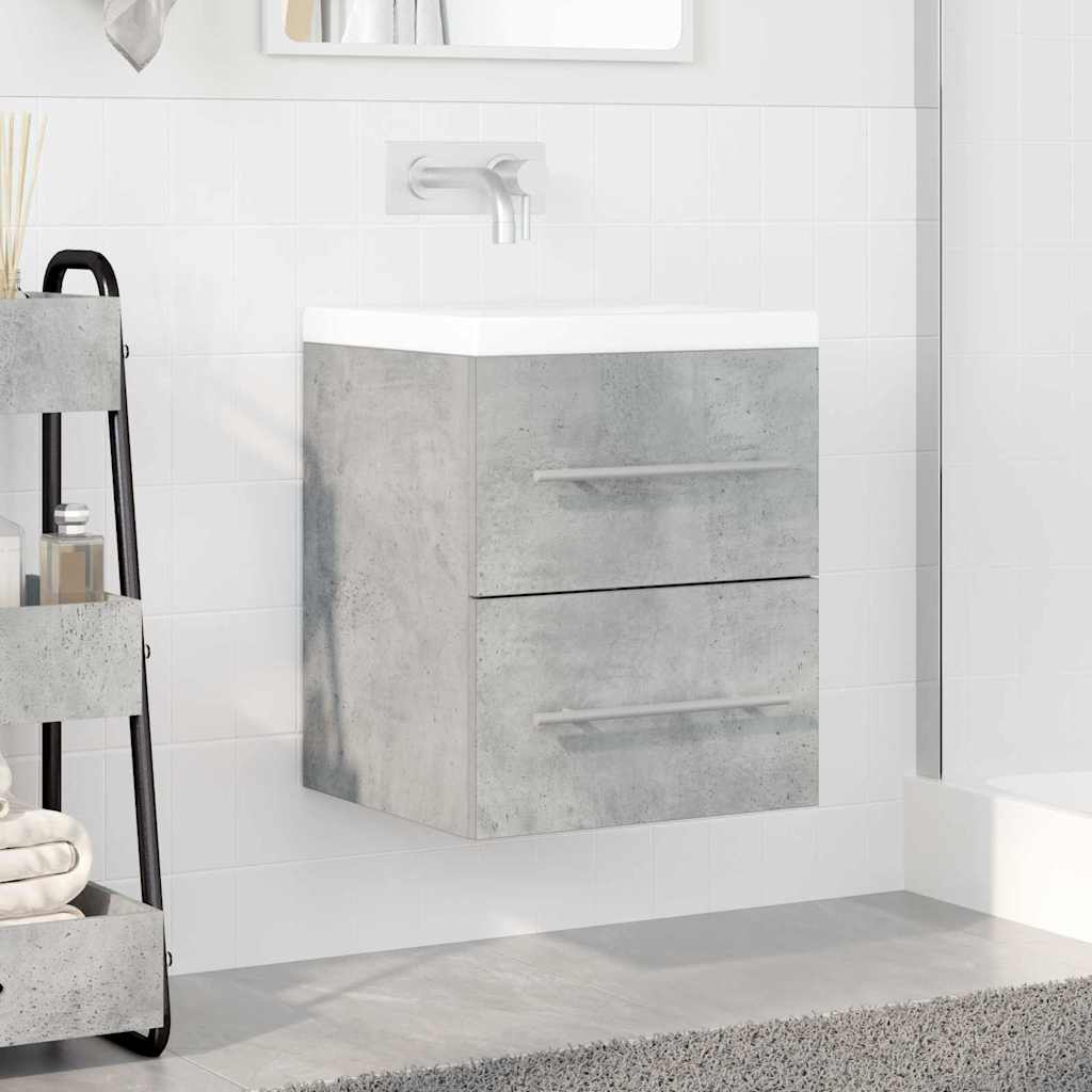 Wastafelkast Beton Grijs 38,5 x 41 x 48 cm Bewerkt hout