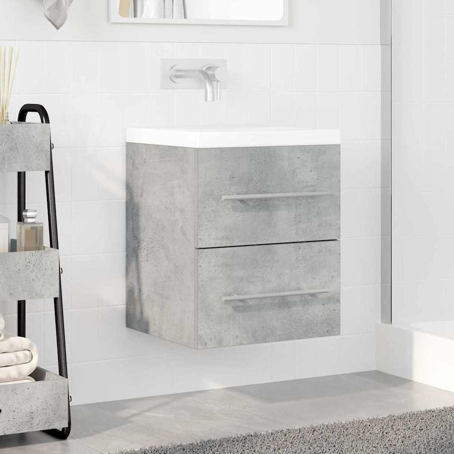 Wastafelkast Beton Grijs 38,5 x 41 x 48 cm Bewerkt hout