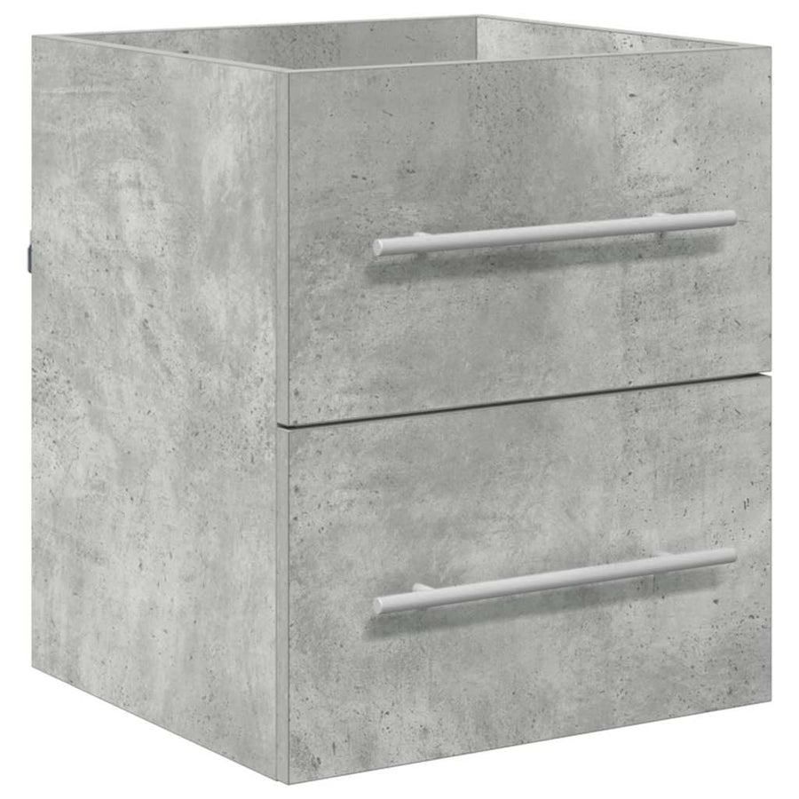 Wastafelkast Beton Grijs 38,5 x 41 x 48 cm Bewerkt hout