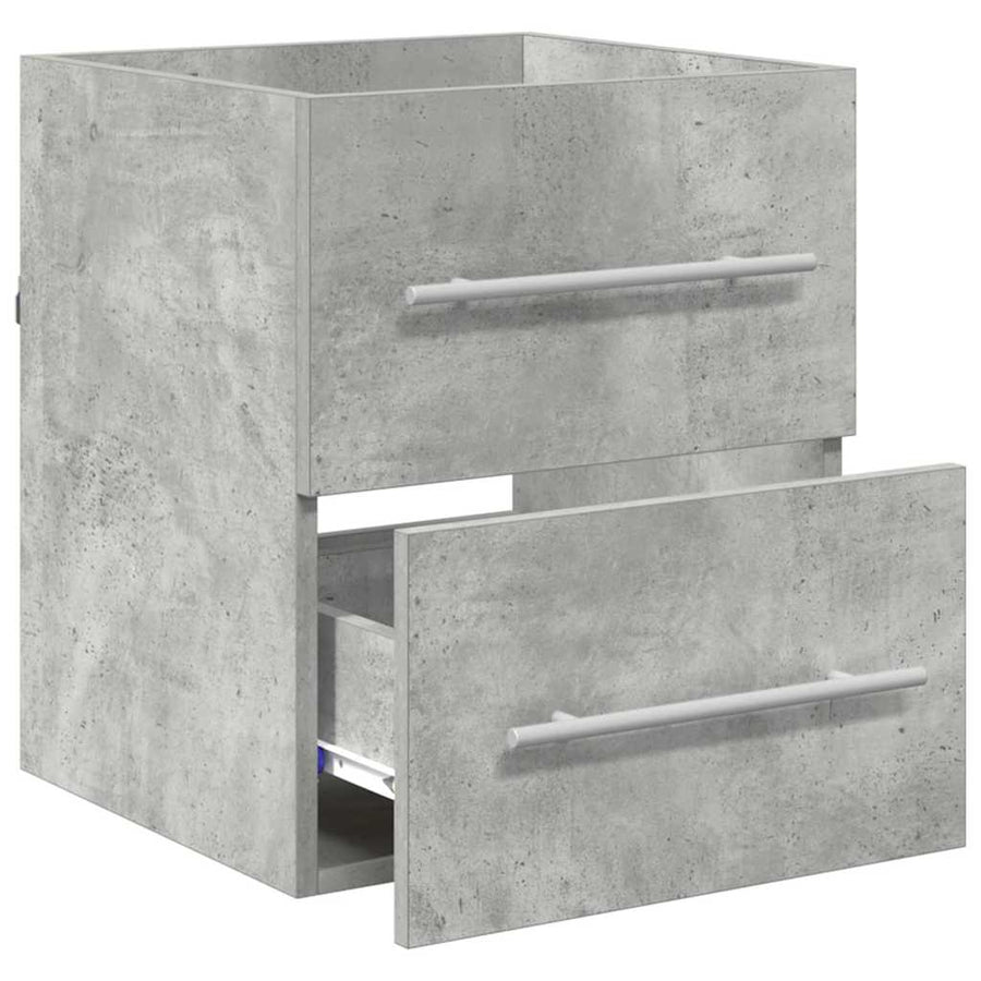 Wastafelkast Beton Grijs 38,5 x 41 x 48 cm Bewerkt hout