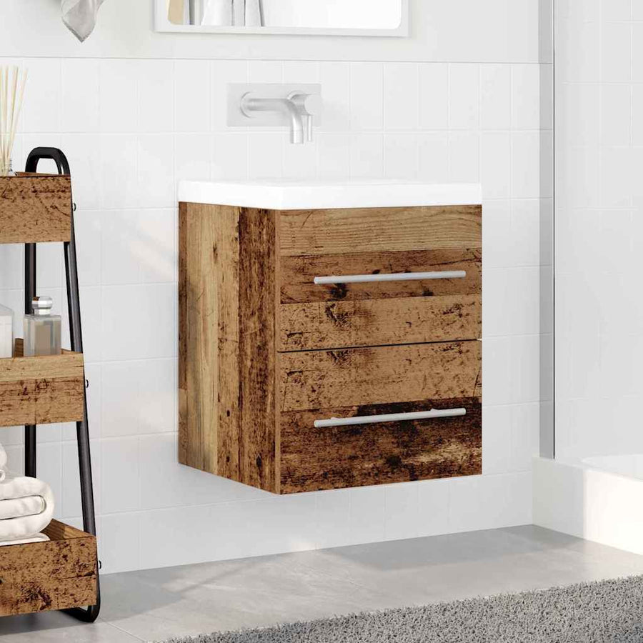 Wastafelkast met lade Oud Hout 38,5 x 41 x 48 cm Bewerkt hout