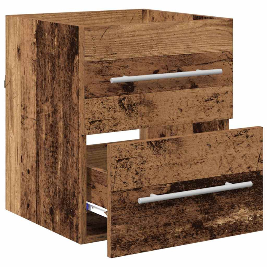 Wastafelkast met lade Oud Hout 38,5 x 41 x 48 cm Bewerkt hout