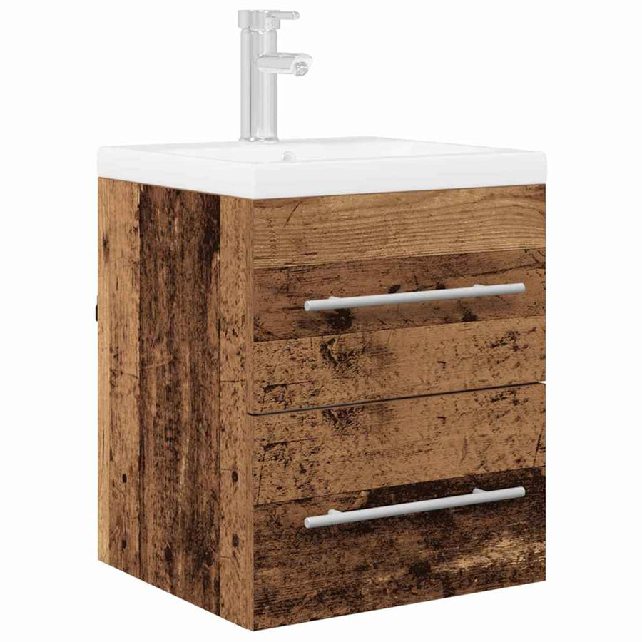 Wastafelkast met lade Oud Hout 38,5 x 41 x 48 cm Bewerkt hout