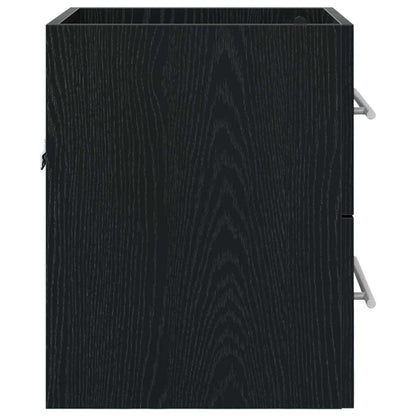 Wastafelkast Zwart Eiken 38,5 x 41 x 48 cm Bewerkt hout