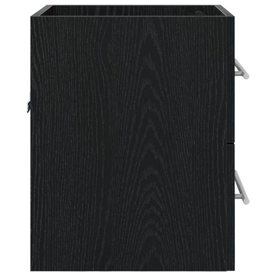 Wastafelkast Zwart Eiken 38,5 x 41 x 48 cm Bewerkt hout