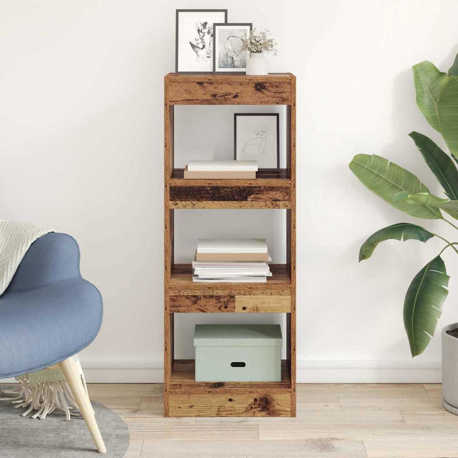 Boekenkast Oud hout 40 x 30 x 103 cm Bewerkt hout