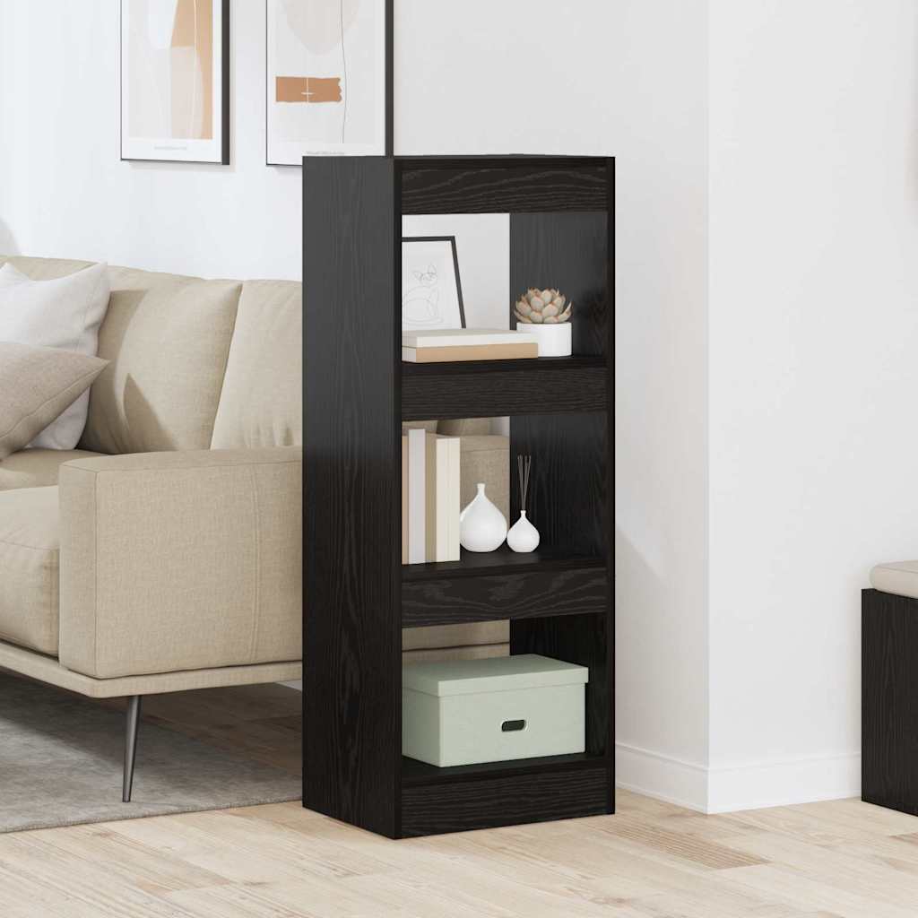 Boekenkast Zwart eiken 40 x 30 x 103 cm Bewerkt hout